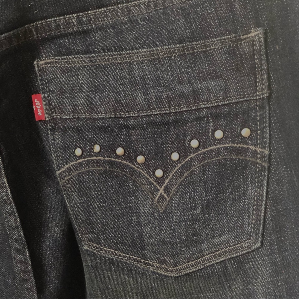 Levis 515 Women Blue Jeans Bootcut Two Pockets Front and Back Zipper Button 14 - Picture 10 of 15